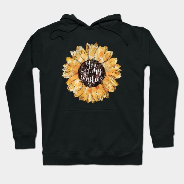 Sunflowers watercolor, you are my sunshine Hoodie by Collagedream